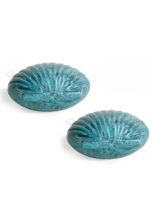 Pack Of Two Brass Keepsake Shell Keepsake Urn for Memorial Ashes